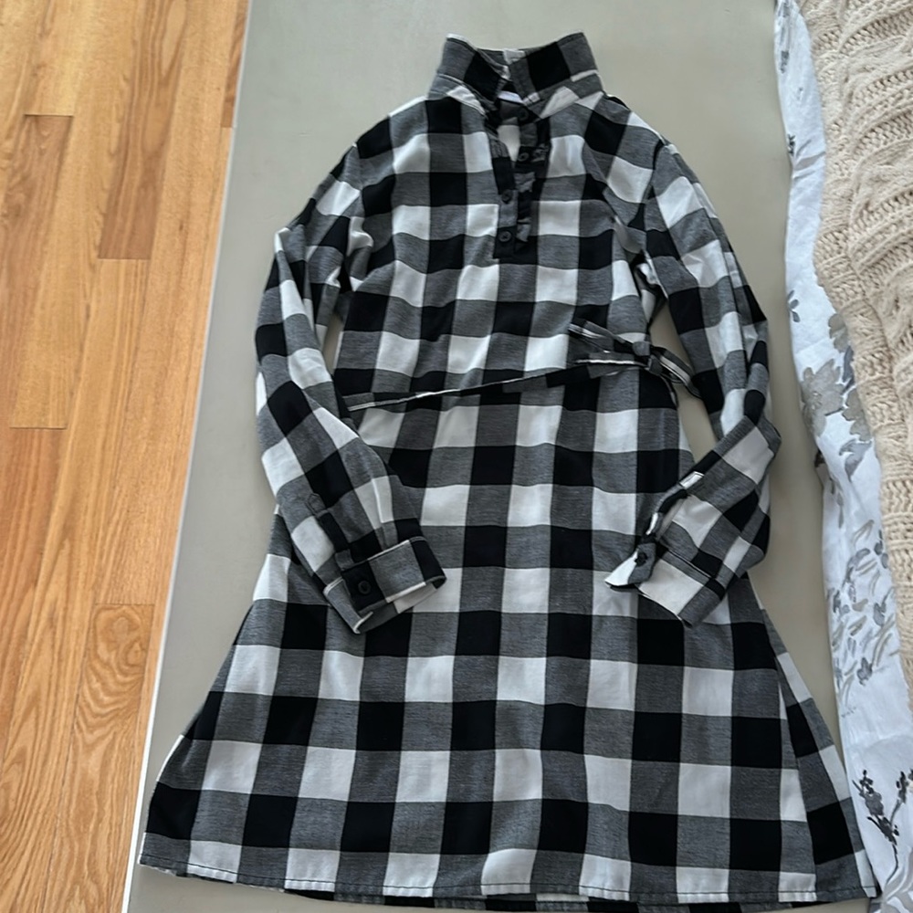 Girls Buffalo plaid dress